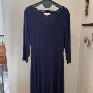 Calvin Klein Dark Blue Long Sleeve Dress